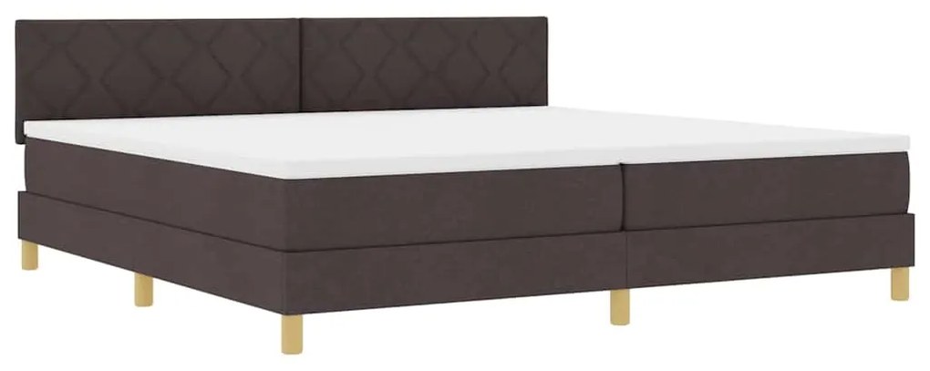 Cama Box Spring com Colchão Castanha 200x200 cm Tecido