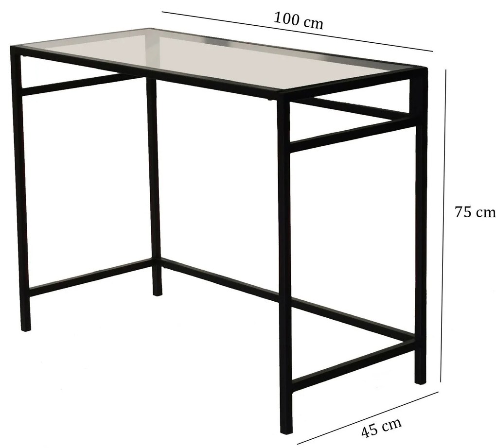 Secretária Network – Preto – 100 cm x 75 cm x 45 cm