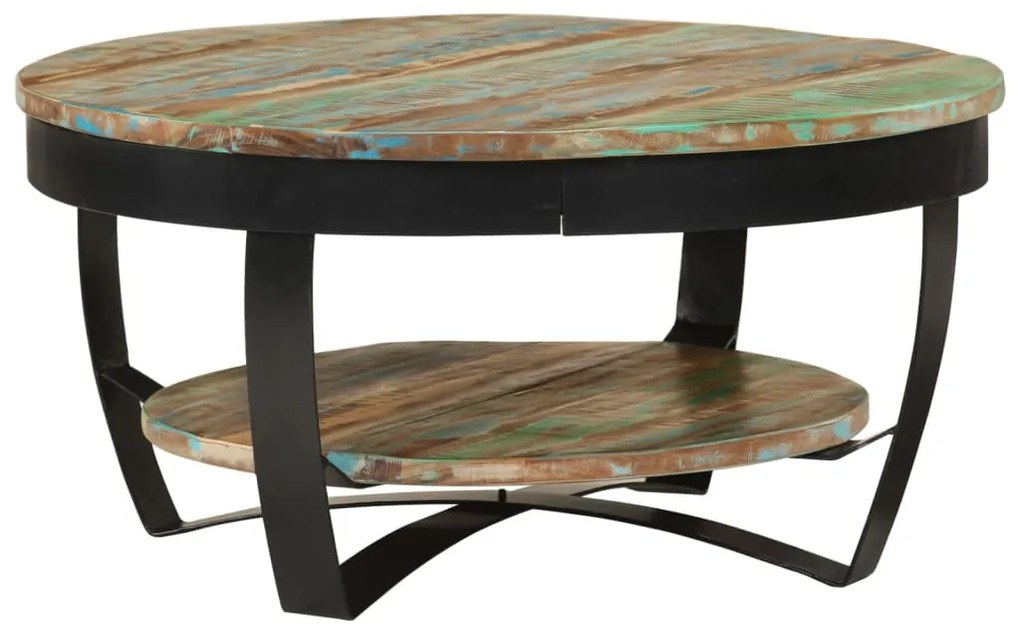 244674 vidaXL Mesa de centro 65x32 cm madeira reciclada maciça