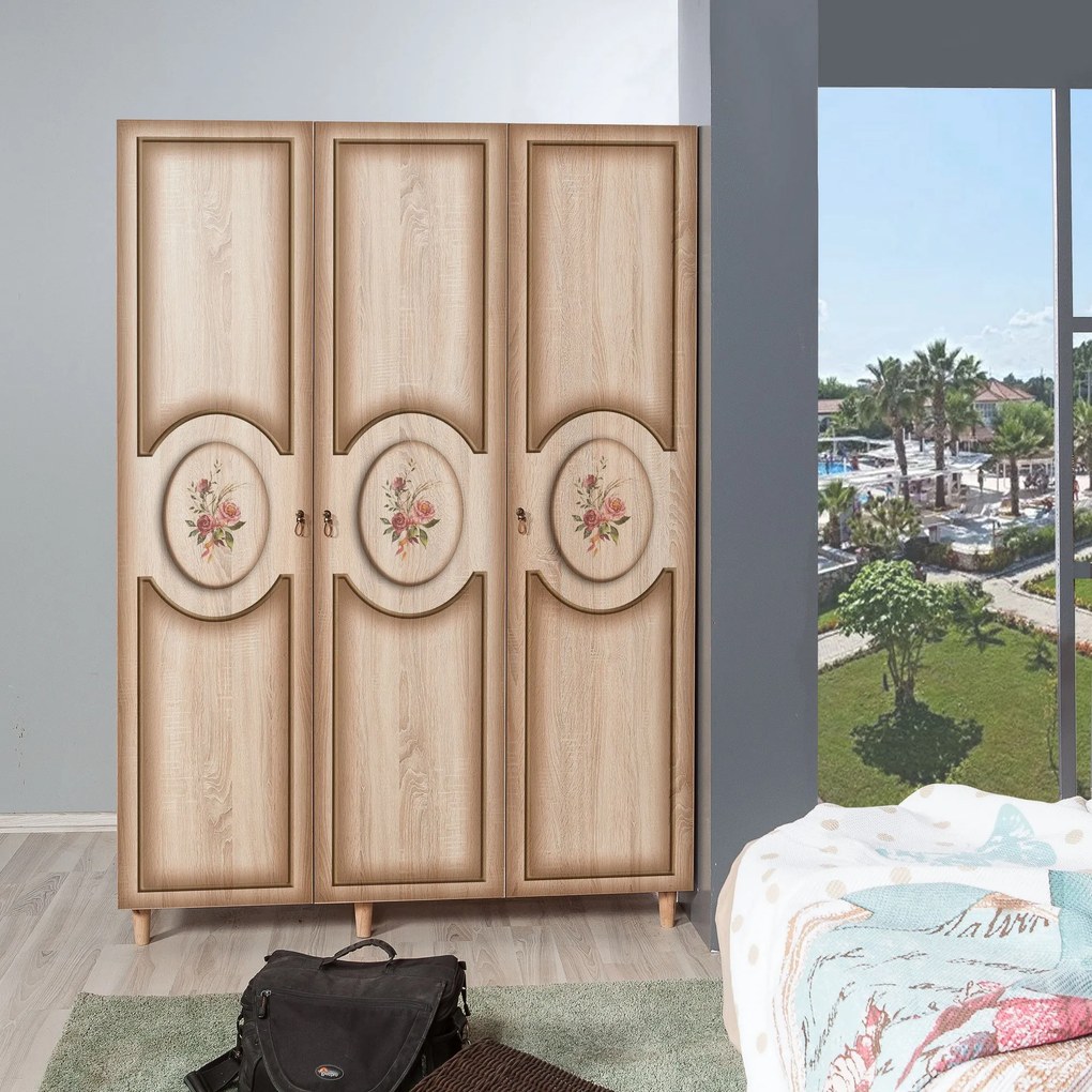 Guarda-Roupa Mode – Carvalho Sonoma – 135x192x52 cm