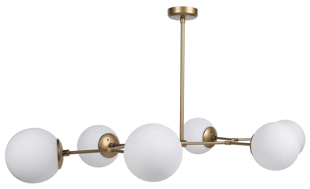 Candeeiro de Teto Damar – Amarelo e Branco – 100 x 58 cm
