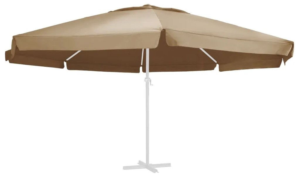 vidaXL Tecido substituição p/ guarda-sol 610 cm cinzento-acastanhado