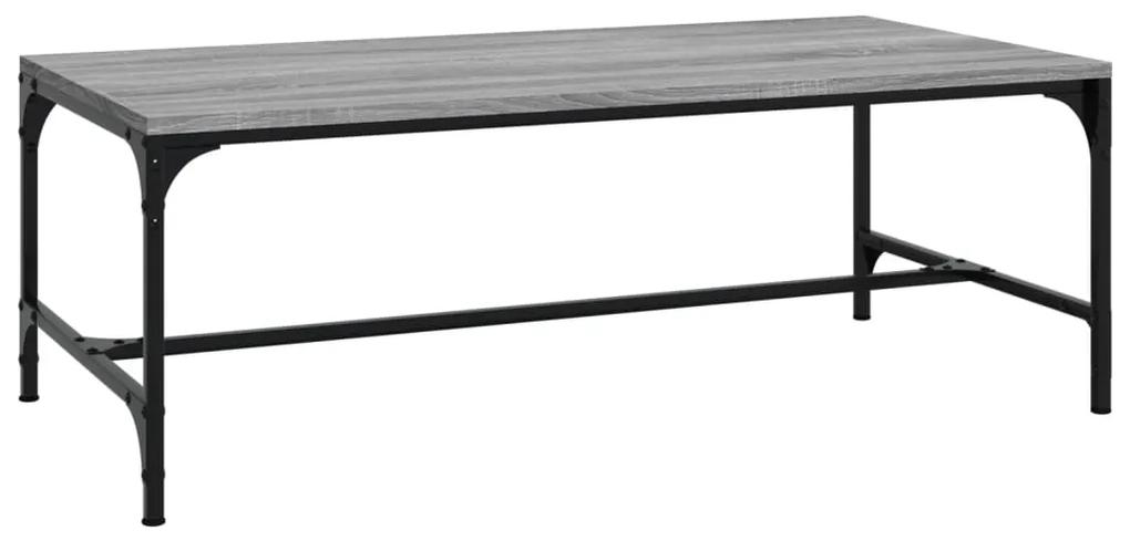 Mesa de centro 80x50x35 cm derivados de madeira cinzento sonoma