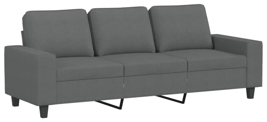 Sofá Clara Chaise Longue - De 3 Lugares com Apoio de Pés - Cor Cinzent