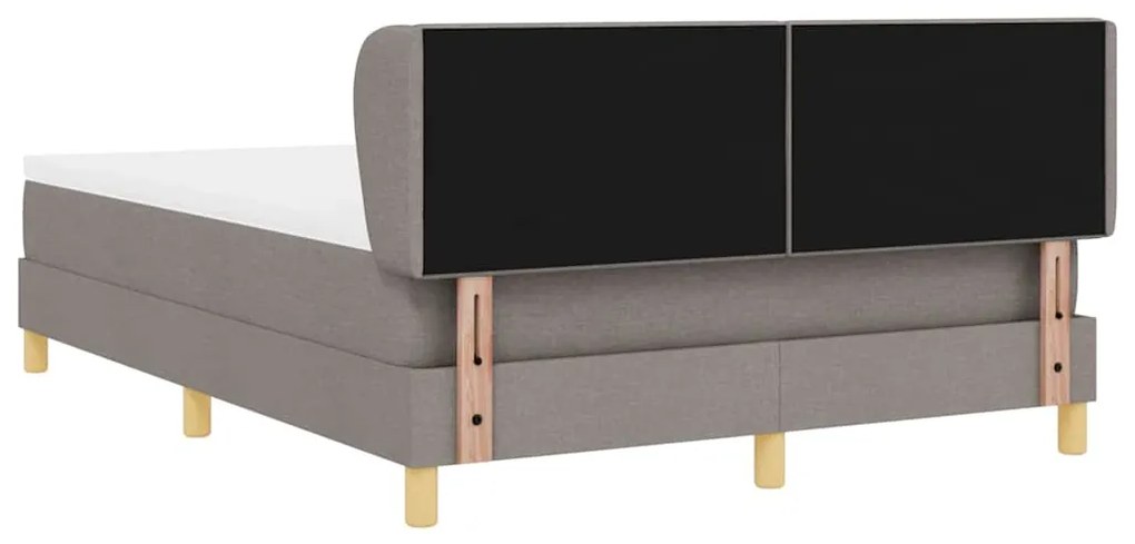 Camas Box com Colchão vidaXL - Taupe, 140x190 cm, Tecido