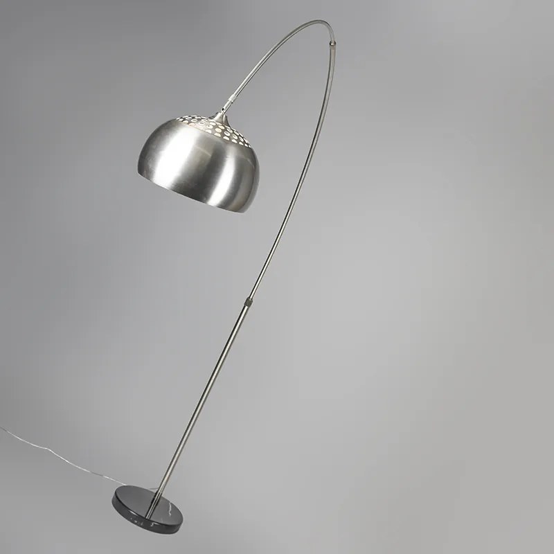 Candeeiro de Arco em Aço com Abajur em Metal 33 cm Ajustável - XXL Moderno
