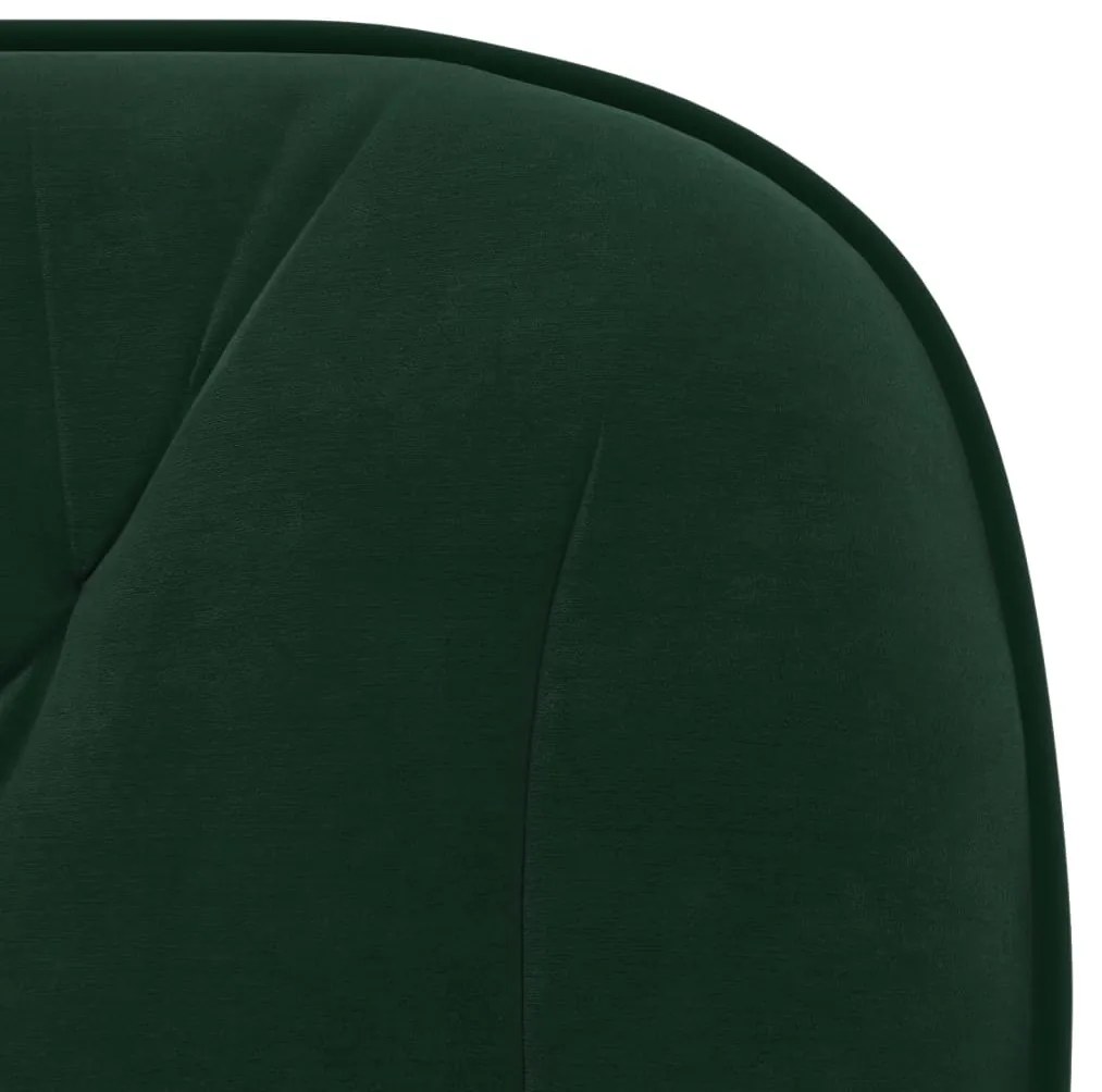 Cadeiras de jantar 2 pcs veludo verde-escuro