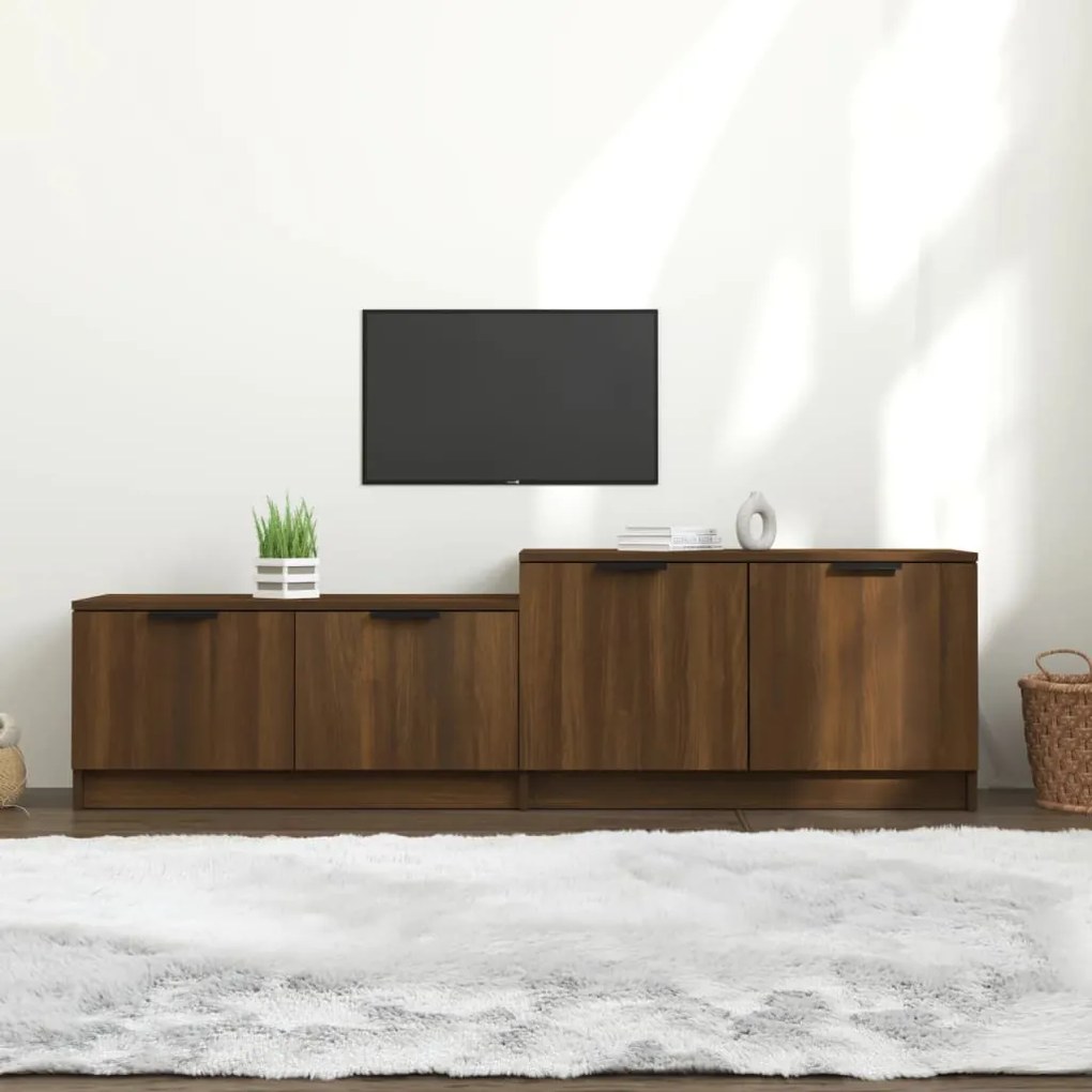 vidaXL Móvel p/ TV158,5x36x45cm madeira proc. cor carvalho castanho