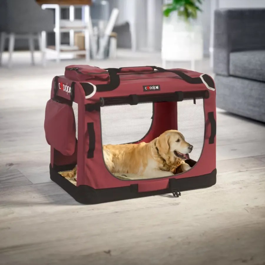 Transportadora para cães  XXXL 101x69x70cm vermelho escuro