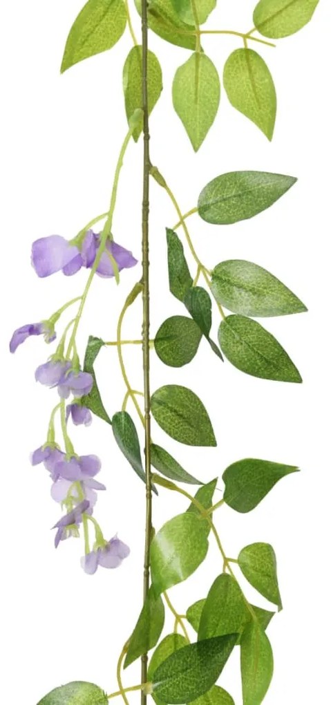 Grinaldas de flores de Natal 6 pcs 200 cm roxo