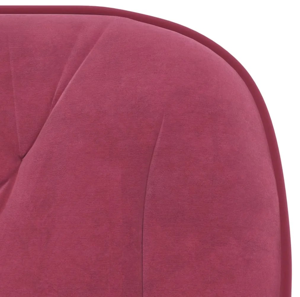 Cadeiras de jantar 2 pcs veludo vermelho tinto