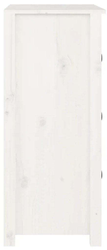 Aparador 70x35x80 cm madeira de pinho maciça branco