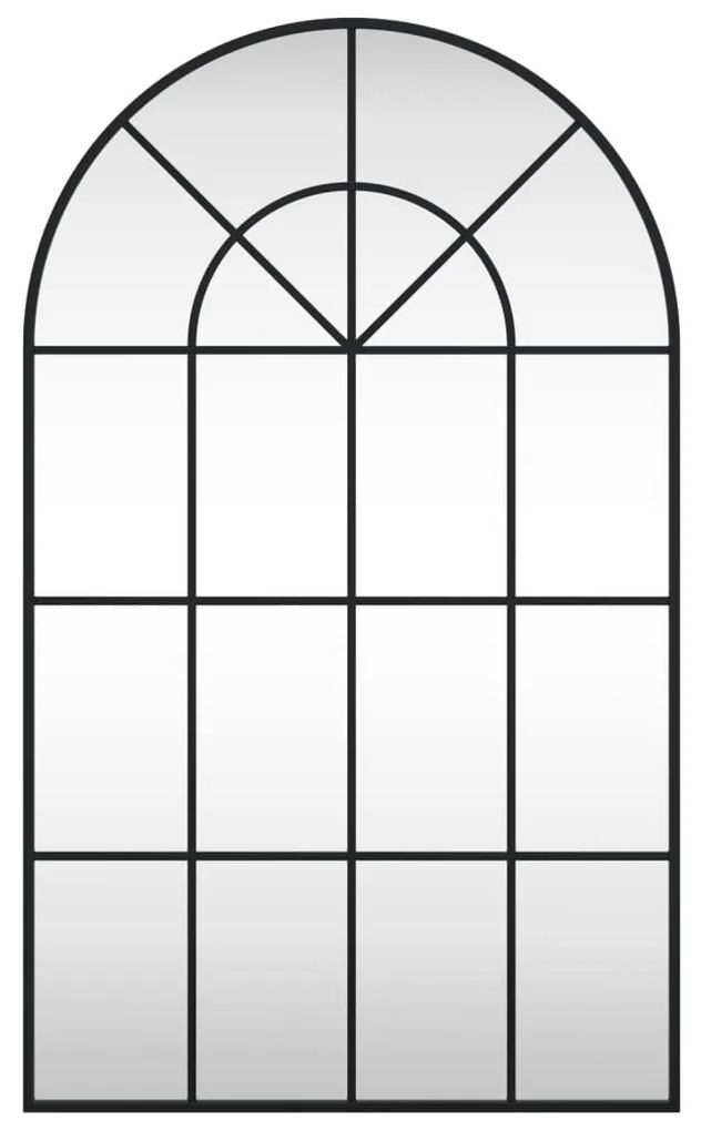 Espelho de parede arqueado 60x100 cm ferro preto