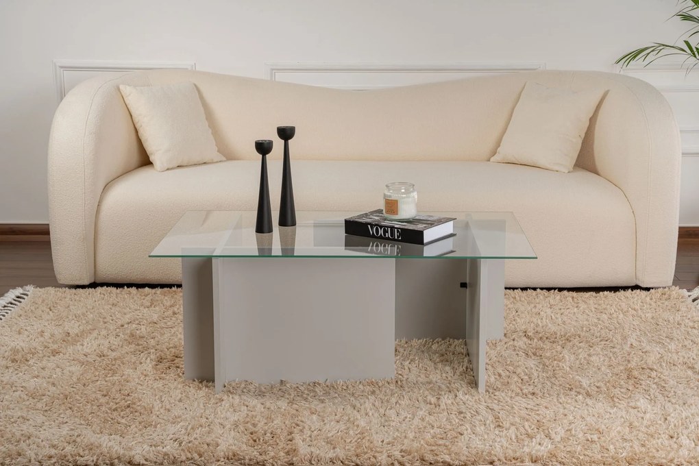 Mesa de Centro Vetrino – Cinzento – 105x40x65 cm