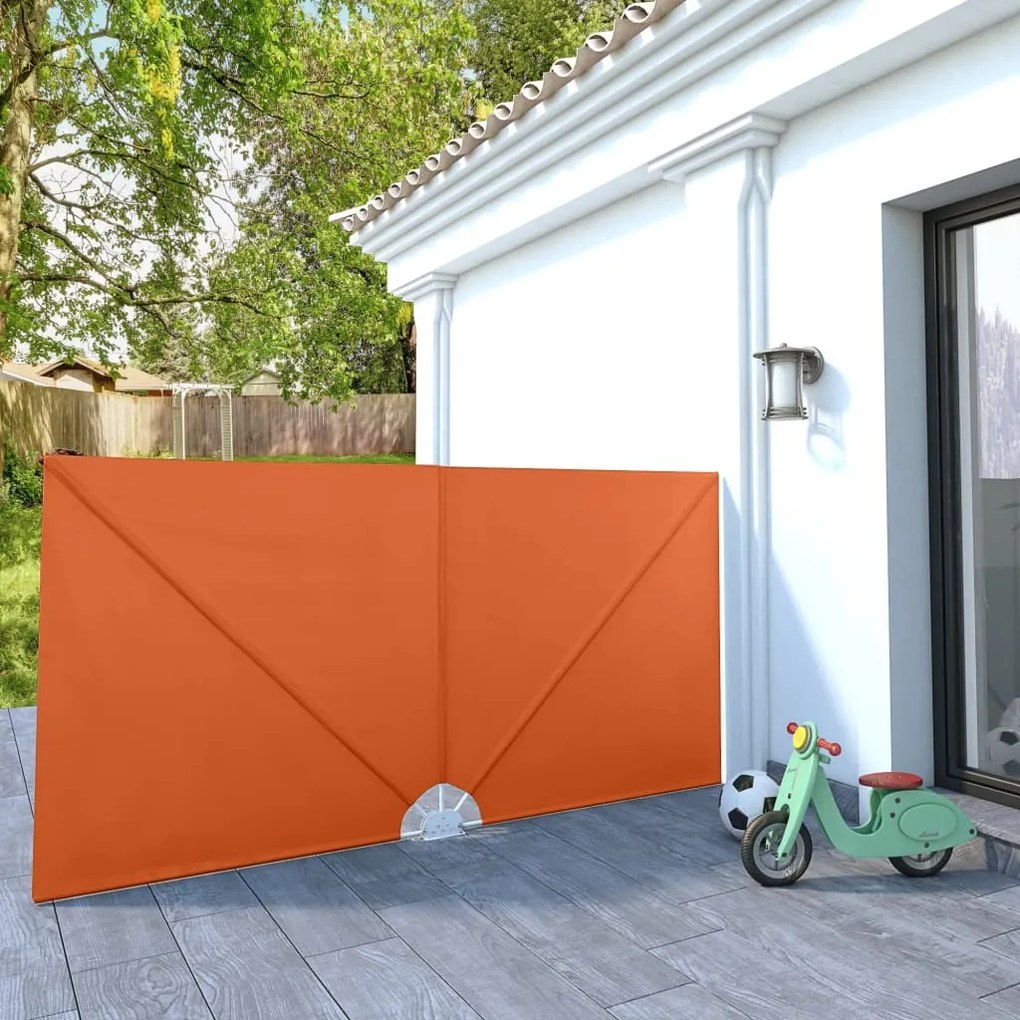 44572 vidaXL Toldo lateral dobrável para terraço 300x150 cm terracota