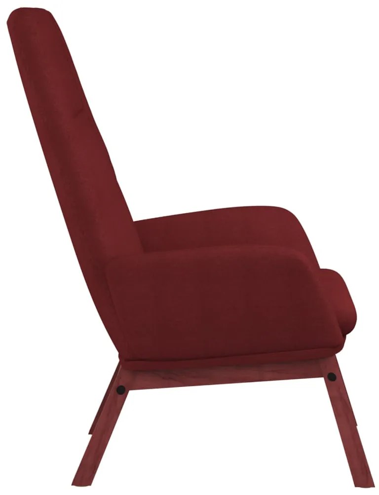 Cadeira de descanso tecido vermelho tinto