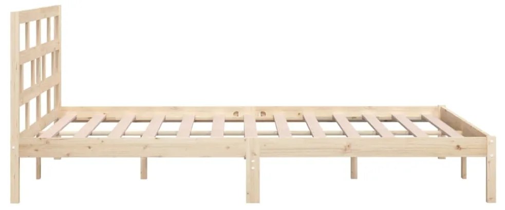 Estrutura de cama casal 135x190 cm madeira maciça