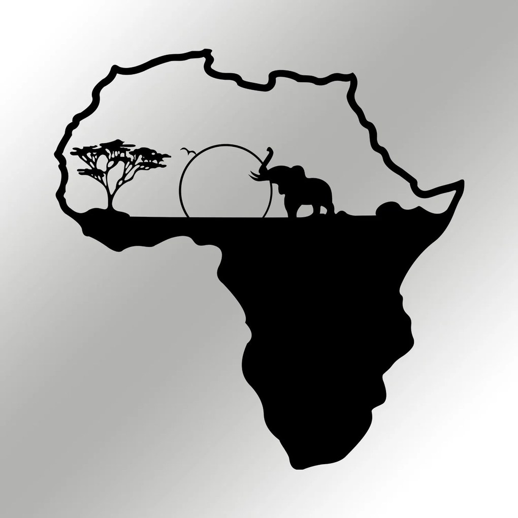Acessório Decorativo de Parede African – Preto – 55 x 57 cm