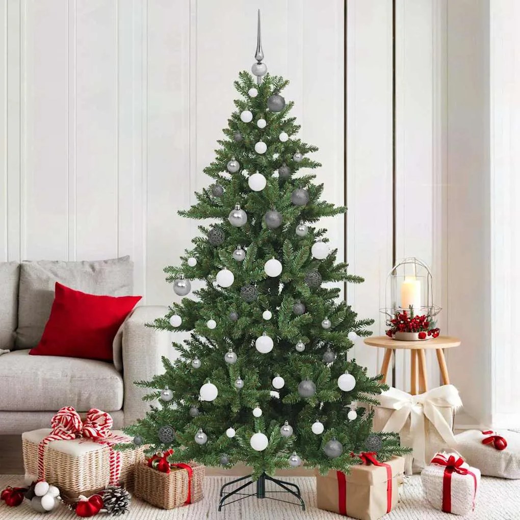 vidaXL Árvore de Natal Articulada Artificial Verde 180 cm PVC e Aço