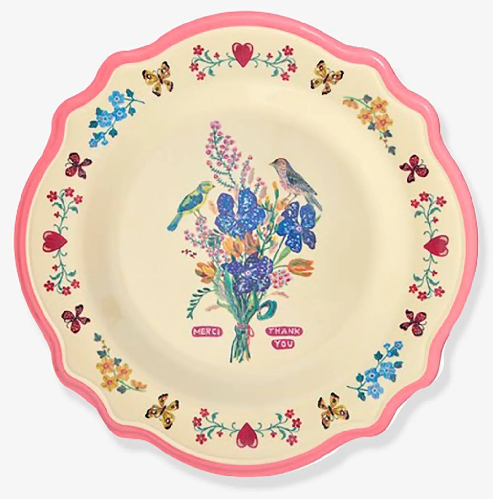 Prato NATHALIE LÉTÉ rice para crianças rosa fluorescente