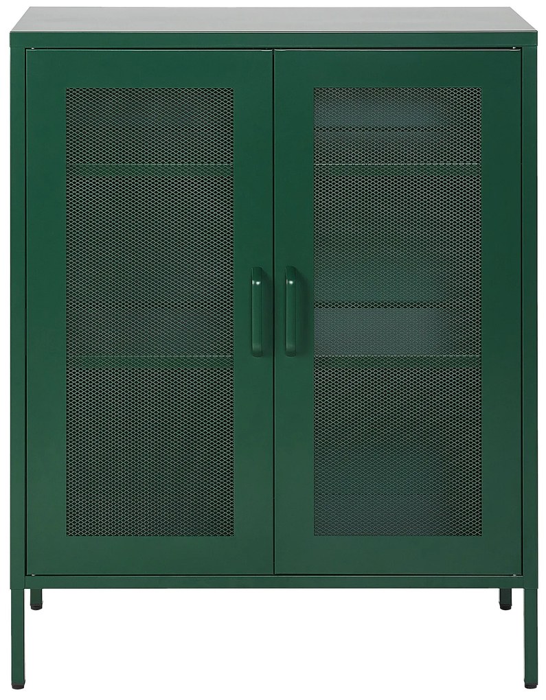 Aparador com 2 portas em metal verde WAKATIPU Beliani