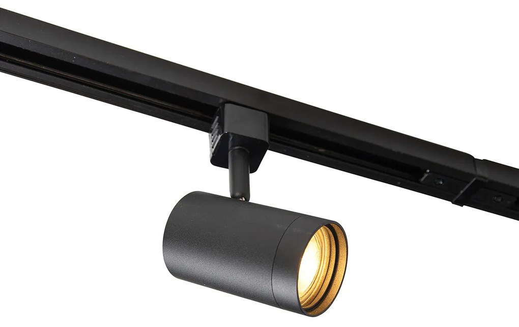 Sistema de iluminação de trilho monofásico inteligente incluindo 14 Wifi GU10 preto - Iconic Jeana