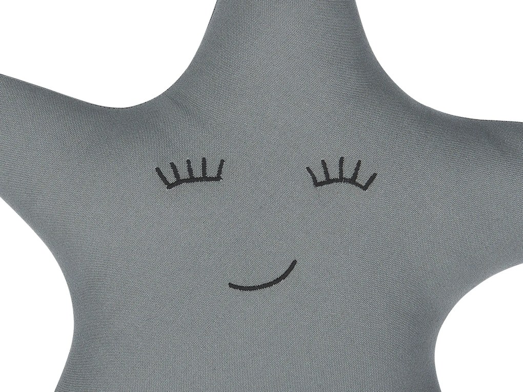 Conjunto de 2 almofadas decorativas em forma de estrela cinzenta 40 x 40 cm BHOPAL Beliani