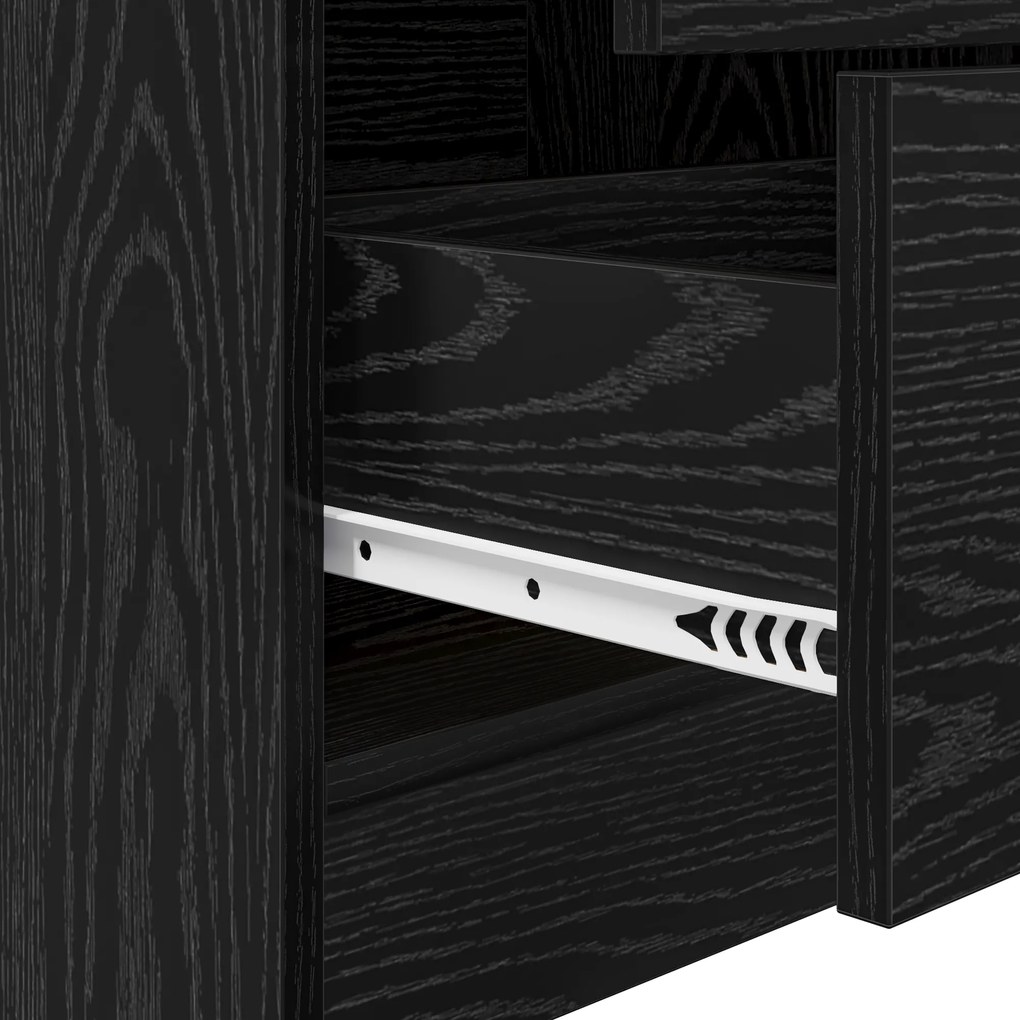 Mesa com Armazenamento Carvalho Preto Madeira Derivada
