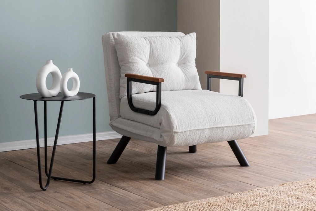 Sofá-Cama Sando – Branco – Medidas: Profundidade do Assento: 50 cm, La