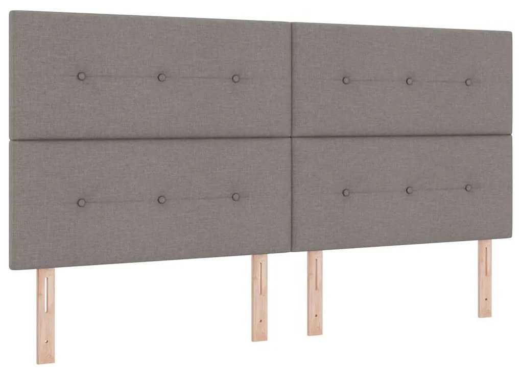 Cama Taupe vidaXL 200x200 cm em Tecido