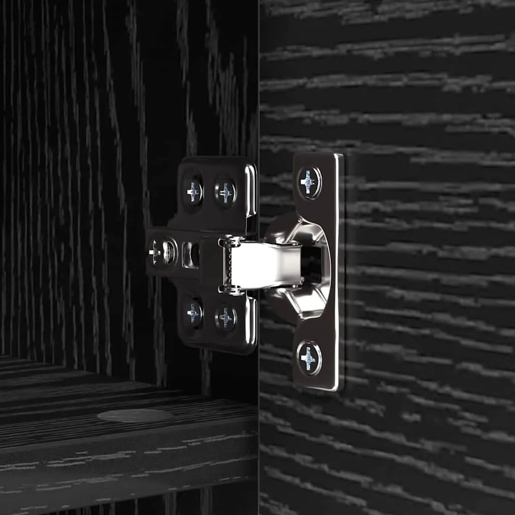 Cabideiro de Parede Carvalho preto 50 x 20 x 30 cm