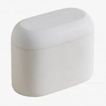 Pote Com Tampa Para Banho Veranne Branco - Sklum