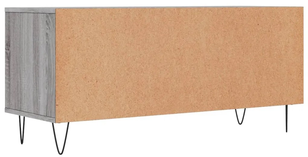 Móvel de TV 100x34,5x44,5 cm derivados madeira cinzento sonoma