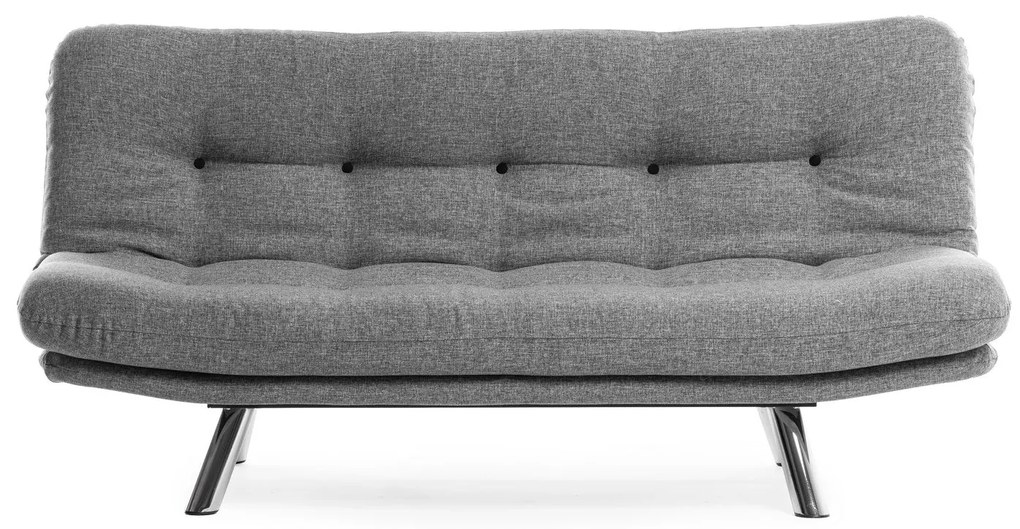 Sofá-Cama 3 Lugares Misa – Cinzento Claro – 52x175x40 cm
