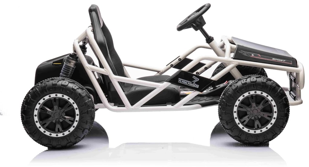 Carro elétrico para crianças rodas SPORT-CART 24 V EVA macias, assento em couro sintético, rodas Smooth Drift, motor de 2 x 50 Watt, bateria de 24 V,