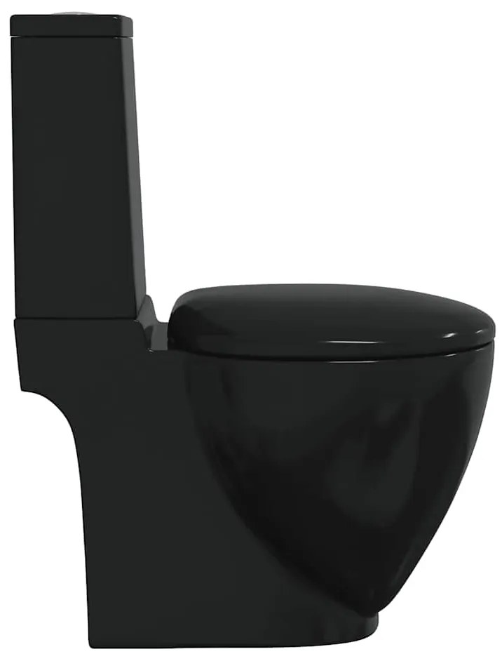 Sanita WC redonda cerâmica c/ descarga água inferior preto