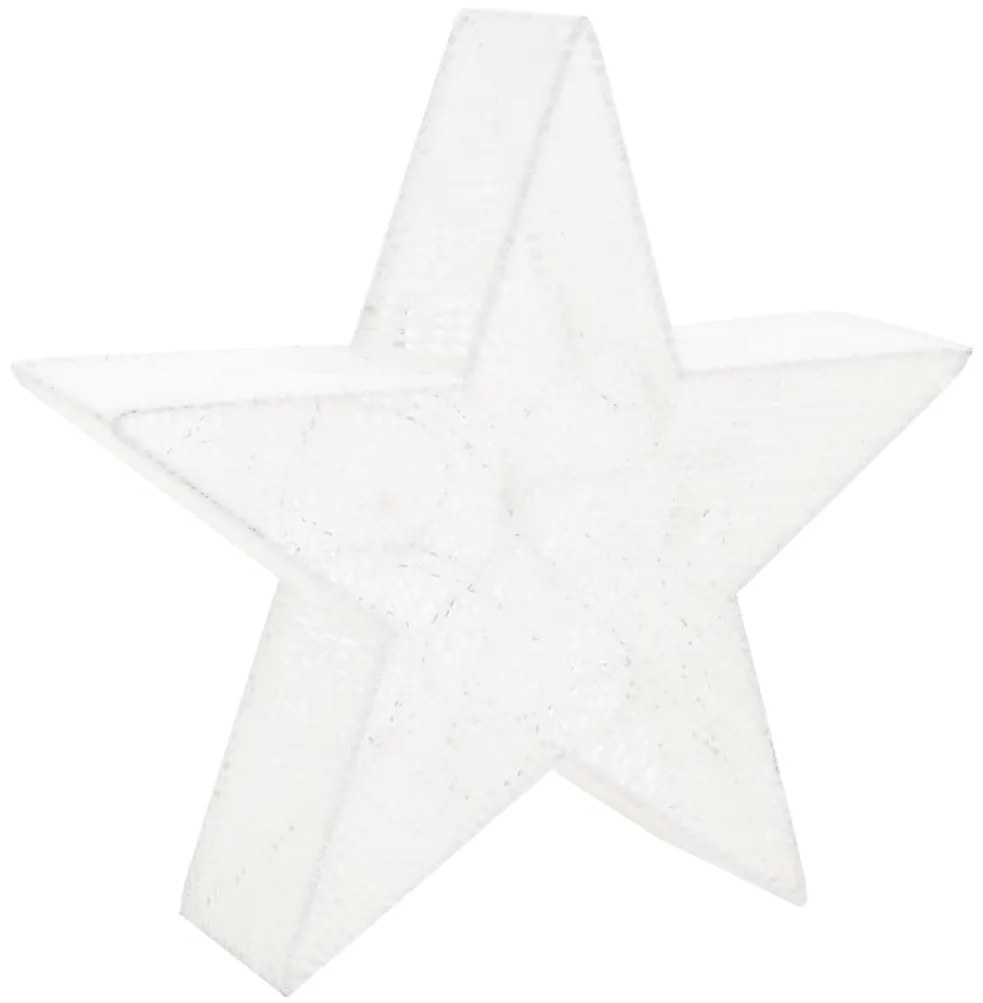 Estrelas de Natal com luzes LED 3 pcs ext./int. arame branco