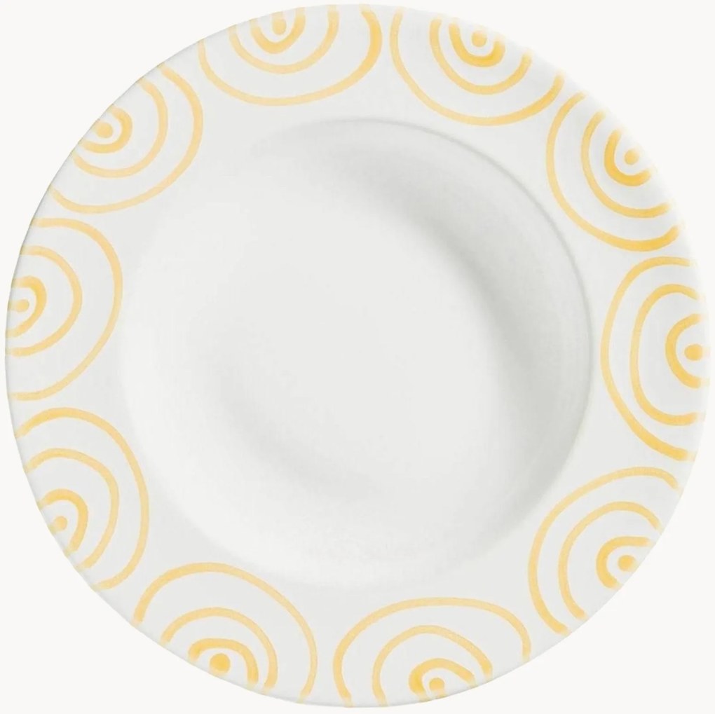 Prato de sopa artesanal Gelbgeflammt