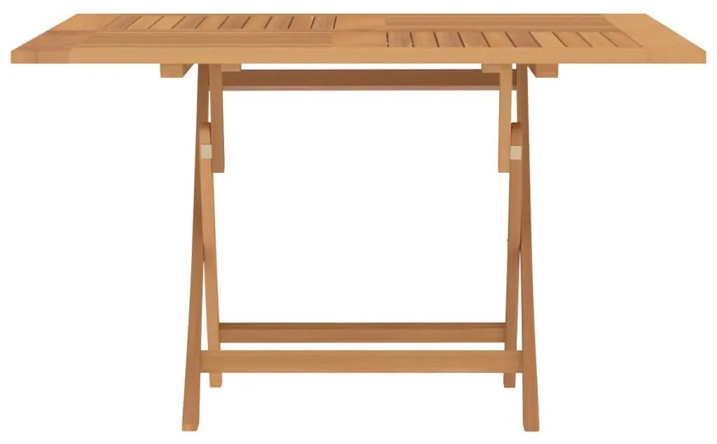 Mesa de jardim dobrável 110x110x75 cm madeira de teca maciça