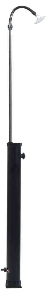 Chuveiro solar de jardim 215 cm 8 L preto