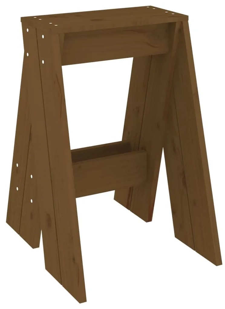 Bancos 2 pcs 40x40x60 cm pinho maciço castanho-mel