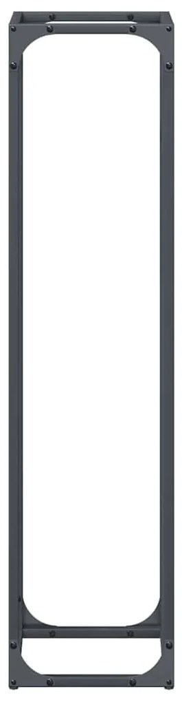 Suporte para lenha 25x25x100 cm aço laminado a frio antracite