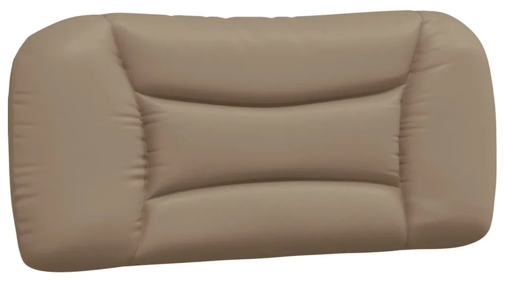 Cama com colchão 90x200 cm couro artificial cor cappuccino