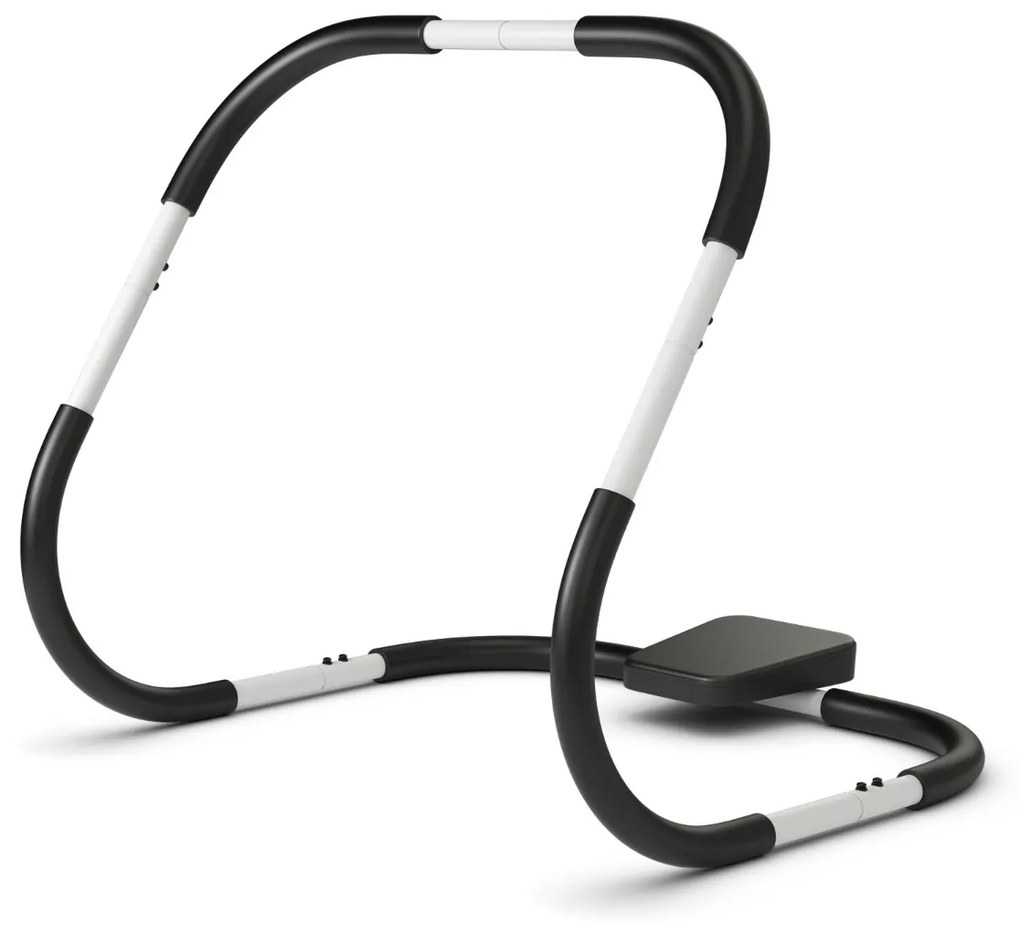 Treinador de tapete AB ergonômico portátil com apoio de cabeça acolchoado para fitness 72,5 x 72,5 x 64 cm branco