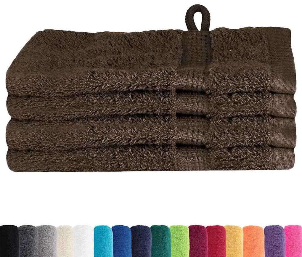 Panos de prato 4 pcs Castanho 15 x 21 cm Algodão