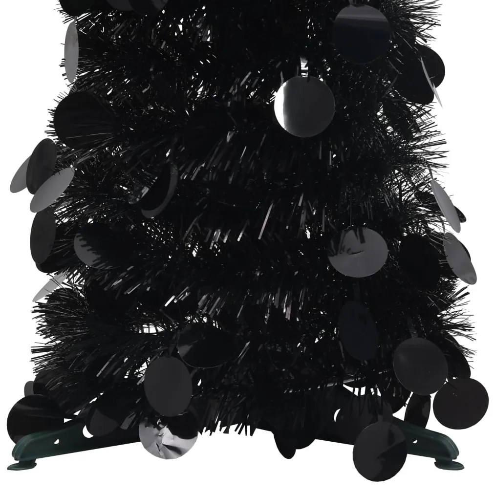 Árvore de Natal pop-up artificial 180 cm PET preto