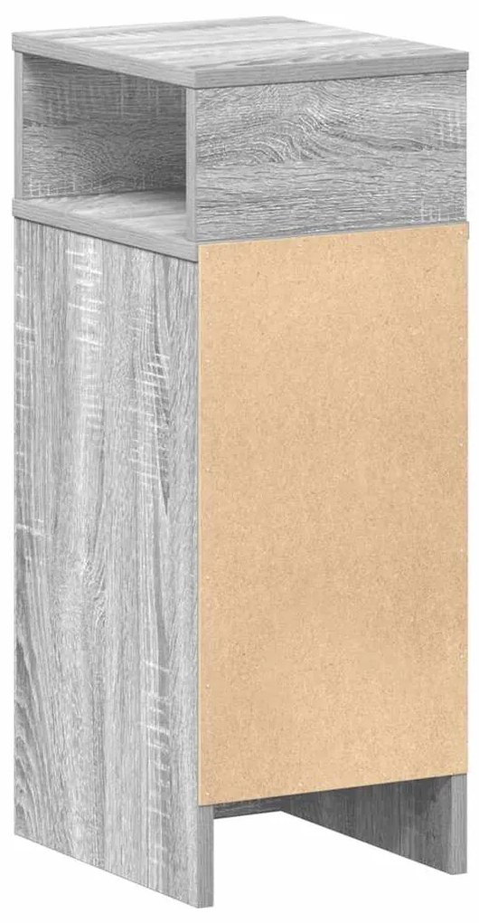 Mesa de cabeceira com gaveta 25x31x66 cm cinzento sonoma