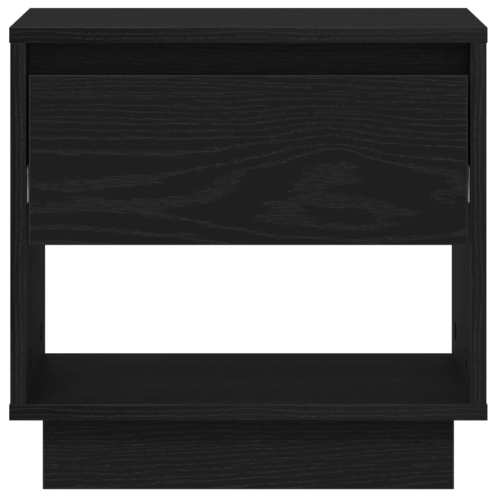 Cômoda de Cabeceira vidaXL Preto Carvalho 45x34x48 cm Madeira de Engen