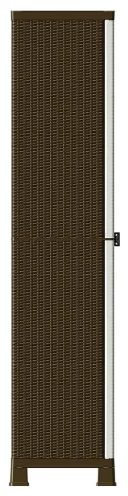 Armário de plástico 68x39x171,5 cm design em vime