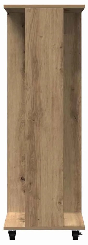 Guarda-roupa com rodas Carvalho Artesanal 102x38x110 cm Madeira Recons